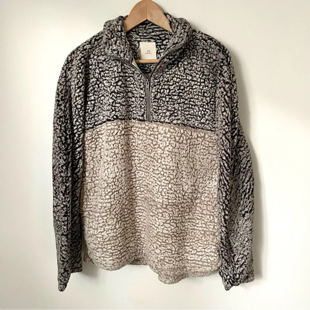 Thread and Supply  Sherpa Quarter Zip Sweatshirt